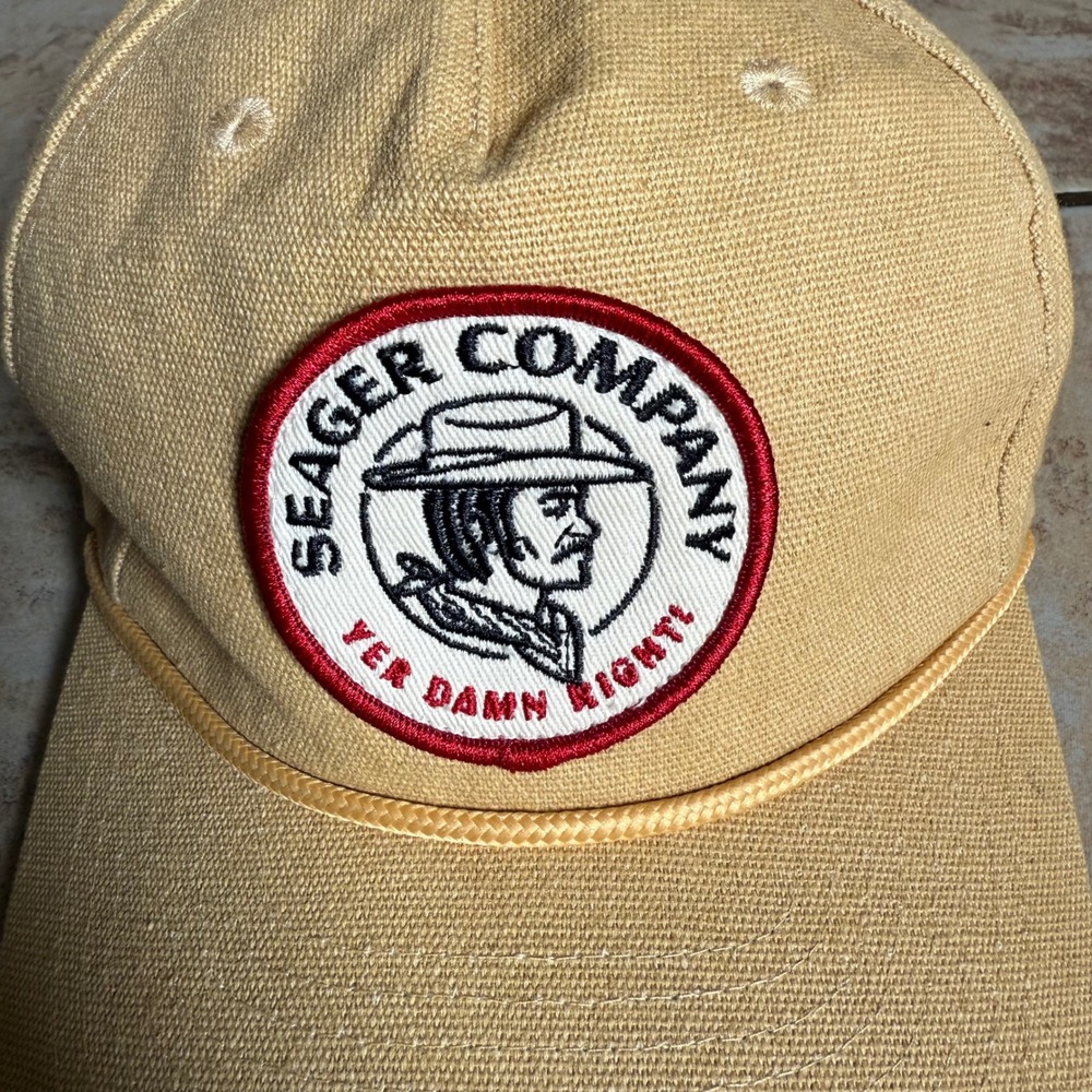 Seger Company Yer Damn Right Adjustable Baseball Hat Snapback One Size Tan - Picture 2 of 9